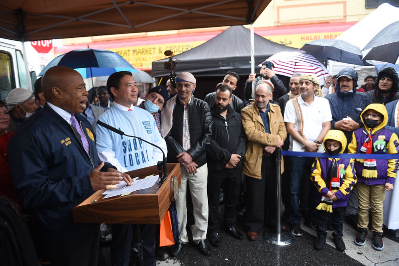 Mayor Adams delivers remarks as part of Small Business week